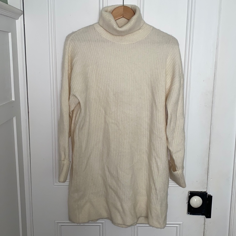 & Other Stories Relaxed Wool Turtleneck Dress